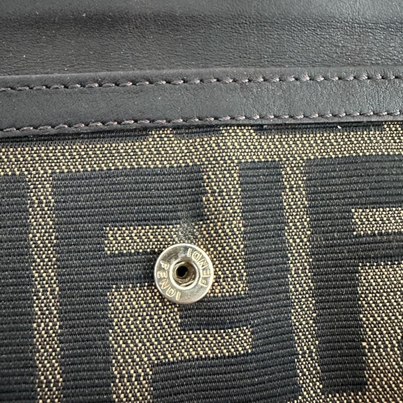 Authentic Fendi Zucca Black and Brown Women's Long Wallet - Picture 11 of 13